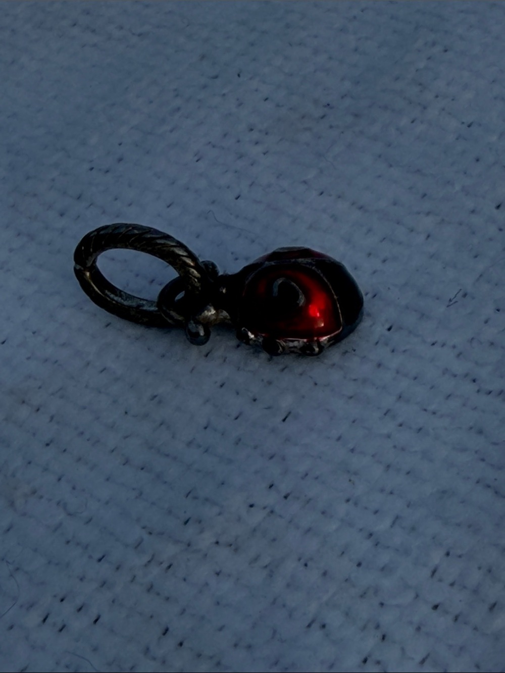 Retired Brighton Ladybug Charm Red Black Enamel Silver Bug Charm Vintage - Picture 3 of 6